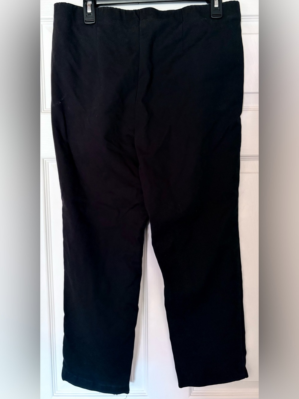 J. Jill Essential Cotton Stretch Side Zip Pants Black Elastic Waist  sz 12(read) - Picture 5 of 8